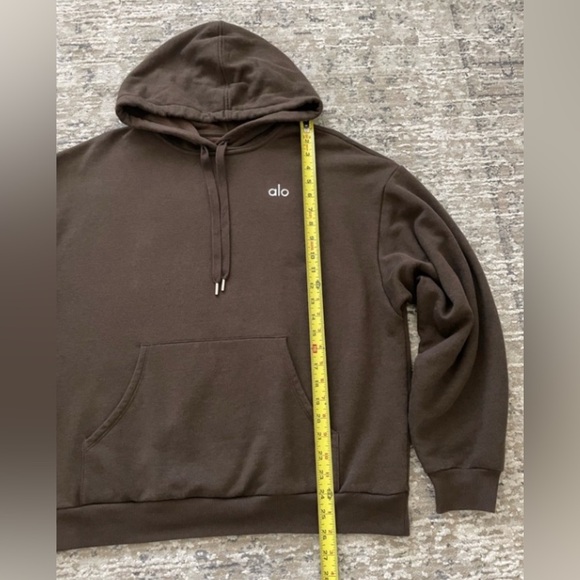 ALO Yoga Accolade Hoodie Size L Brown Expresso - Picture 6 of 9